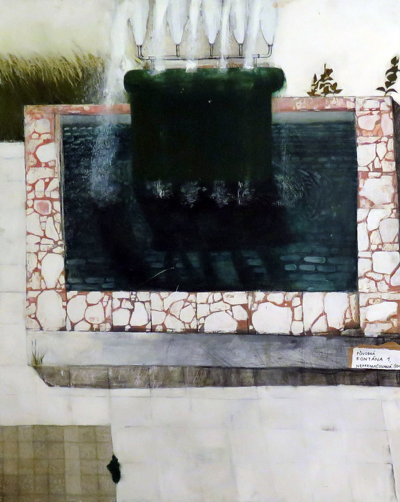 Fontána I.., 2011, olej, uhlík a latex na sololite, 170x137cm,